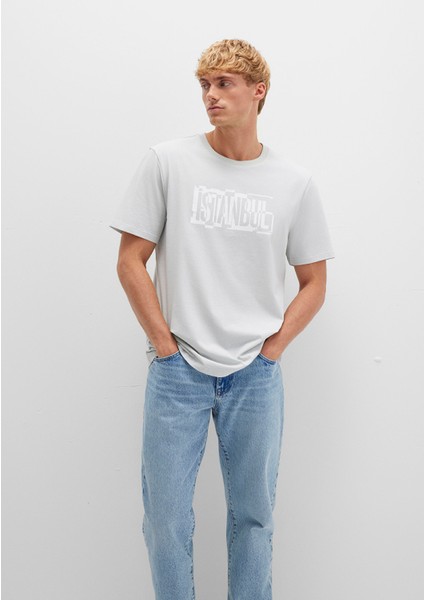 Istanbul Baskılı Gri Tişört 0611789-80618