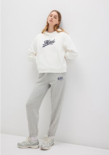 Mavi Logo Baskılı Gri Eşofman Altı 1010757-82816