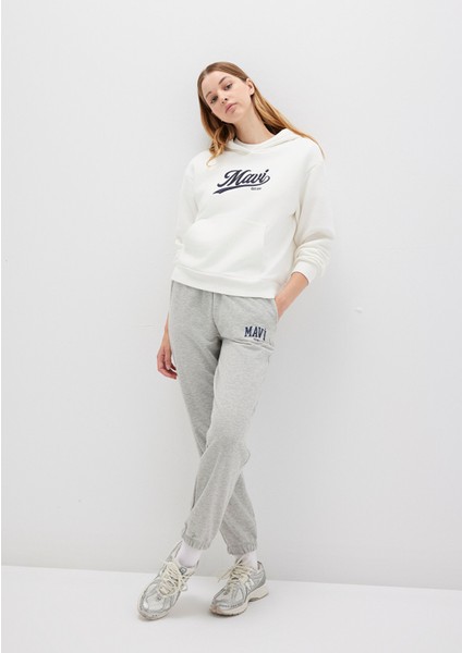 Mavi Logo Baskılı Gri Eşofman Altı 1010757-82816