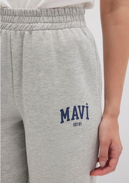 Mavi Logo Baskılı Gri Eşofman Altı 1010757-82816