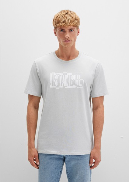 Istanbul Baskılı Gri Tişört 0611789-80618