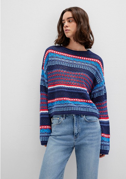 Jakarlı Lacivert Kazak 1710329-70491