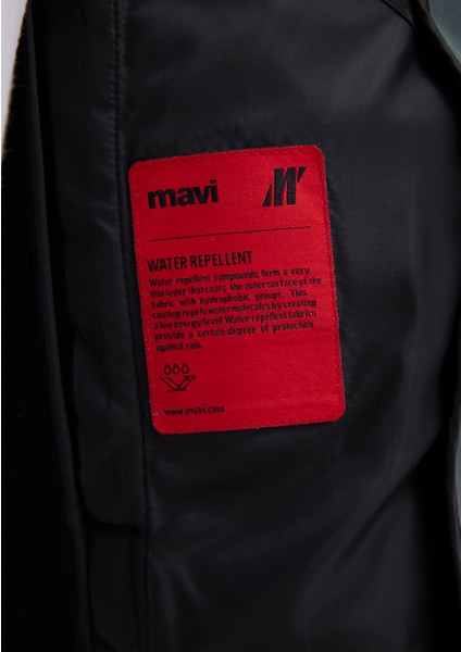 Su İtici Kapüşonlu Yeşil Scuba Ceket 0110264-71598