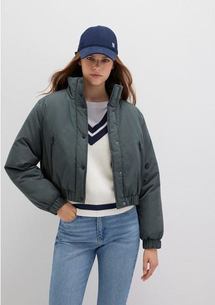 Yeşil Şişme Mont 1110269-71598