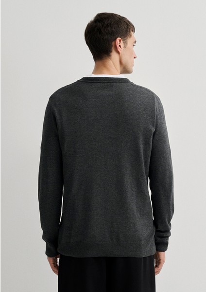 Kaşmir Karışımlı Antrasit Kazak 0710188-80023