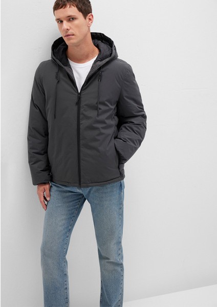 Kapüşonlu Antrasit Şişme MONT0110352-86803