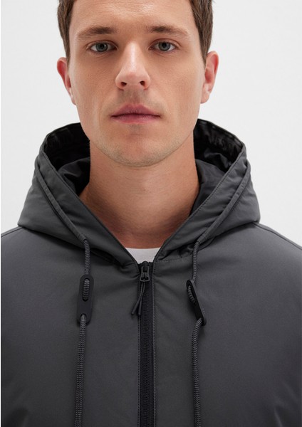 Kapüşonlu Antrasit Şişme MONT0110352-86803