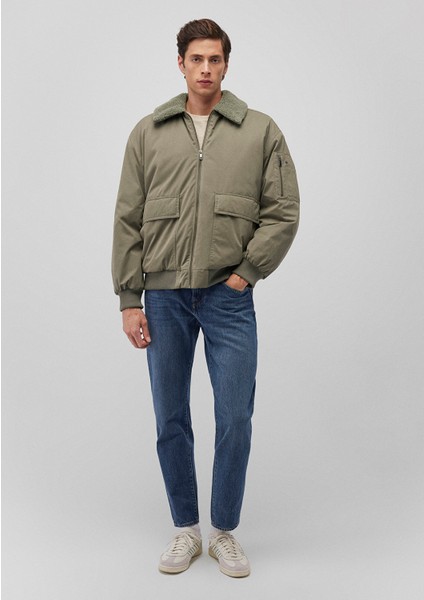 Dik Yaka Yeşil Bomber Ceket 0110465-85485