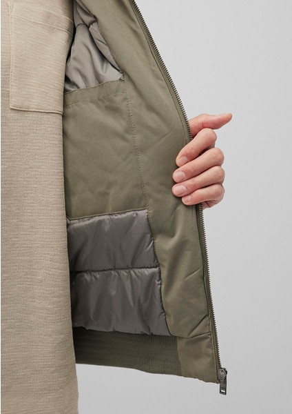 Dik Yaka Yeşil Bomber Ceket 0110465-85485