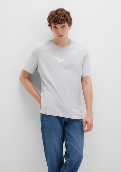 Mavi İstanbul Baskılı Gri Tişört 0612274-70075