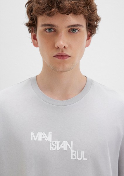Mavi İstanbul Baskılı Gri Tişört 0612274-70075