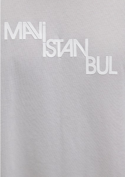 Mavi İstanbul Baskılı Gri Tişört 0612274-70075