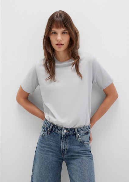 Gri Basic Tişört 1600965-70075