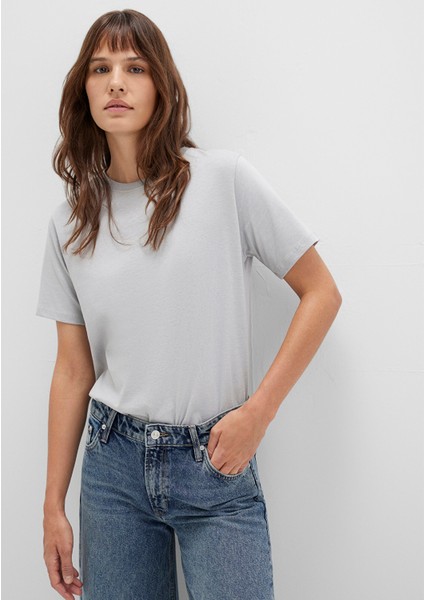 Gri Basic Tişört 1600965-70075