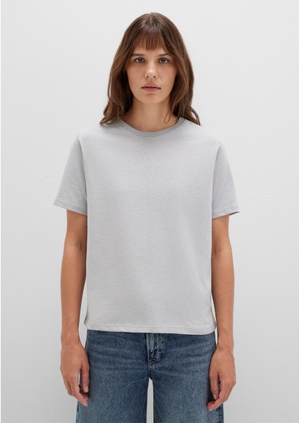 Gri Basic Tişört 1600965-70075