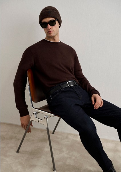 Kaşmir Karışımlı Kahverengi Kazak 0710186-88083