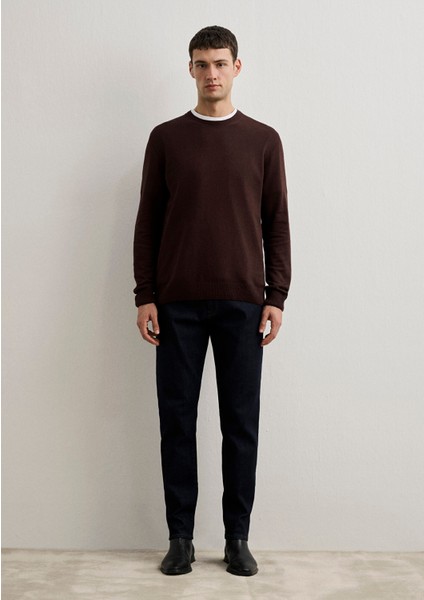 Kaşmir Karışımlı Kahverengi Kazak 0710186-88083