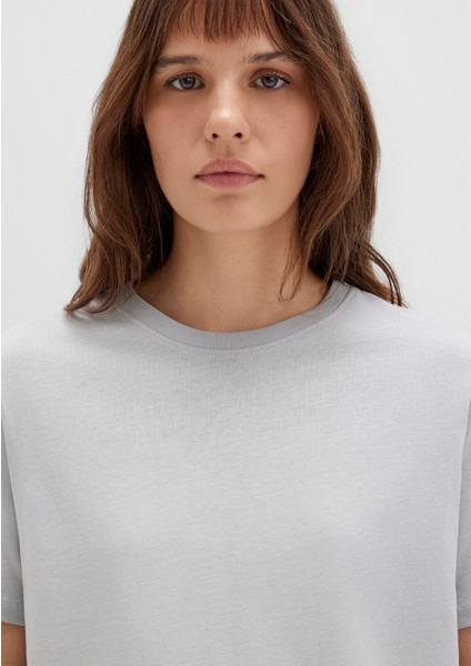 Gri Basic Tişört 1600965-70075