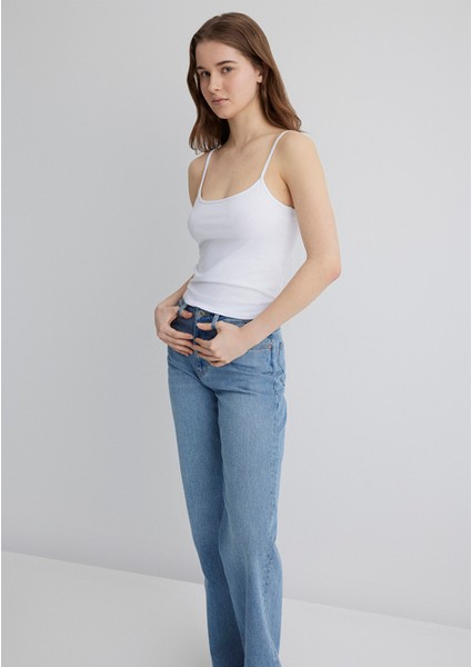 İnce Askılı Beyaz Basic Atlet 1612378-620