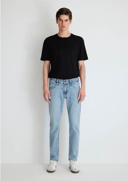 Jake Classic Denim Puslu Açık Mavi Jean Pantolon 0042286799