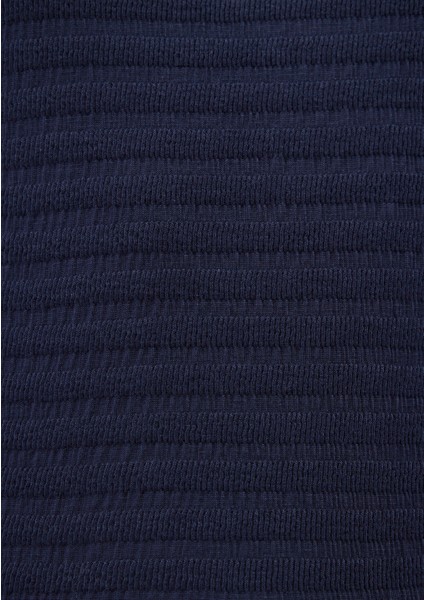 Dokulu Lacivert Tişört 1612026-82183