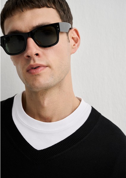 Kaşmir Karışımlı Siyah Kazak 0710188-900