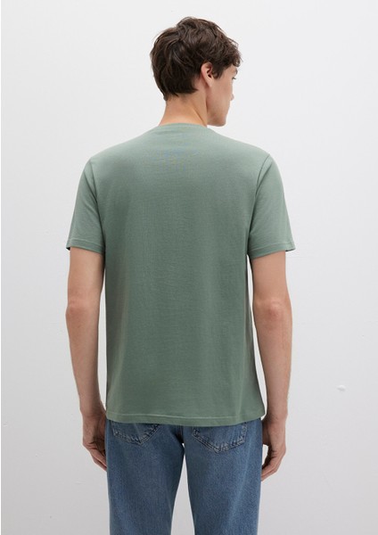 Mavi Logo Baskılı Yeşil Tişört 0611714-71483