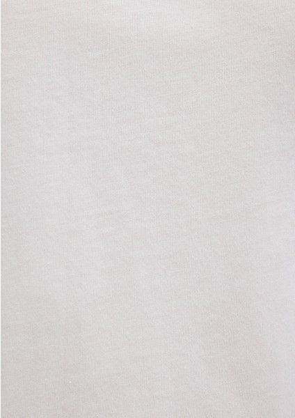 Mavi Baskılı Beyaz Tişört 1612232-70057