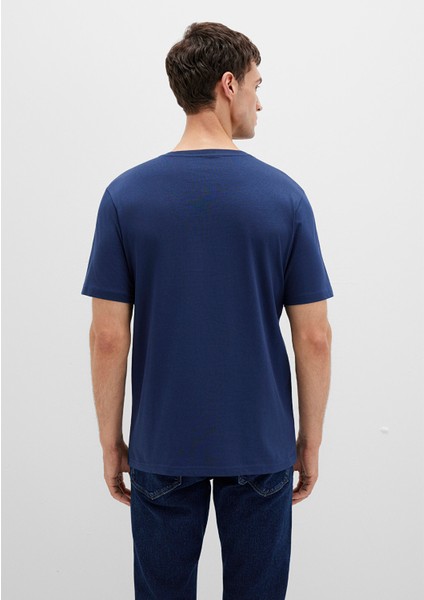 Mavi Logo Baskılı Lacivert Tişört 066842-70758