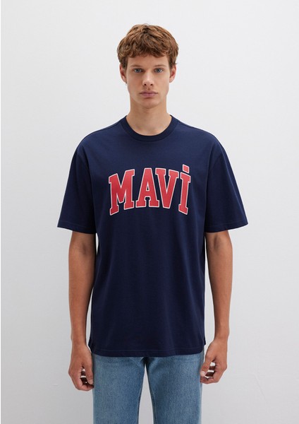 Mavi Logo Baskılı Lacivert Tişört 0611711-84371