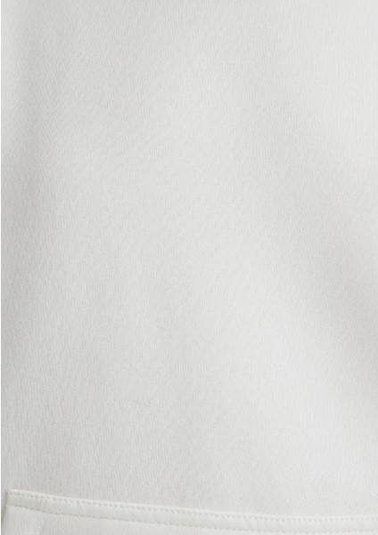 Kapüşonlu Beyaz Basic Sweatshirt 167299-70057