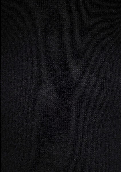 Bisiklet Yaka Siyah Crop Kazak 1710474-900