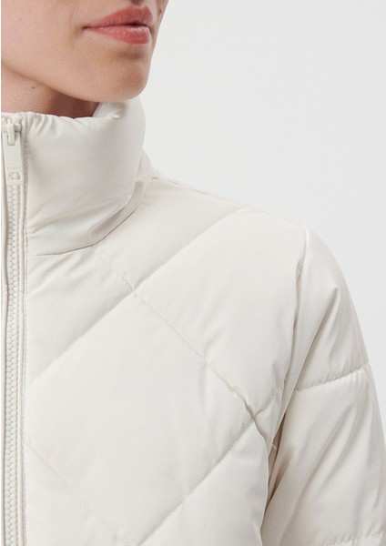 Su İtici Premium Kapitone Beyaz Şişme Mont 1110230-70057