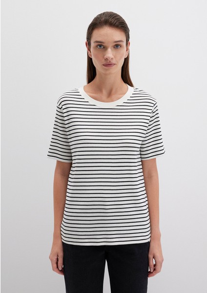 Siyah Çizgili Tişört 1611653-85143