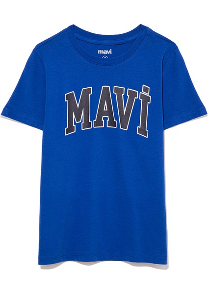 Mavi Logo Baskılı Mavi Tişört 6610030-70896
