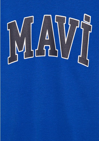 Mavi Logo Baskılı Mavi Tişört 6610030-70896