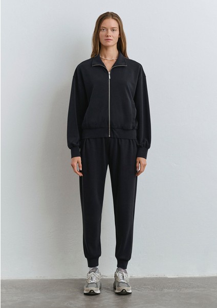 Sporty Lux Siyah TENCEL TM Modal Sweatshirt 1S10059-900