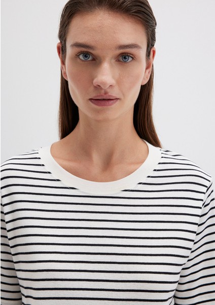 Siyah Çizgili Tişört 1611653-85143