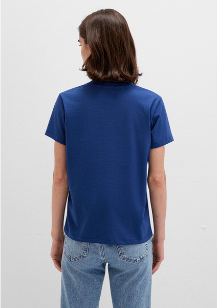 Miav Baskılı Lacivert Tişört 1610622-70722