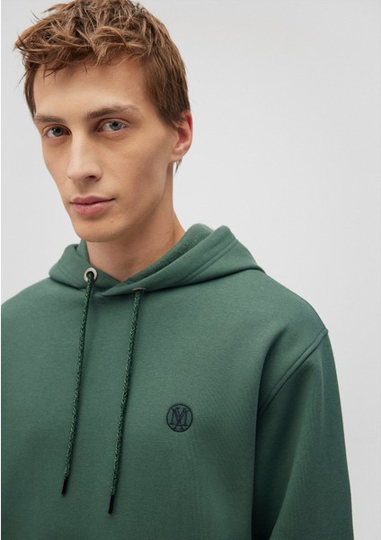 Mavi Logo Nakışlı Kapüşonlu Yeşil Sweatshirt 065809-71580
