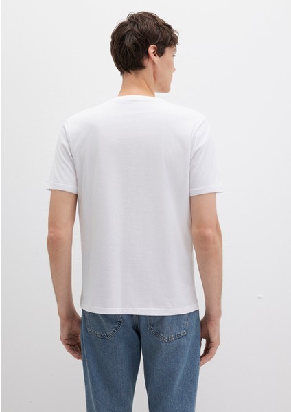 Kırmızı Miav Baskılı Beyaz Tişört 067153-622