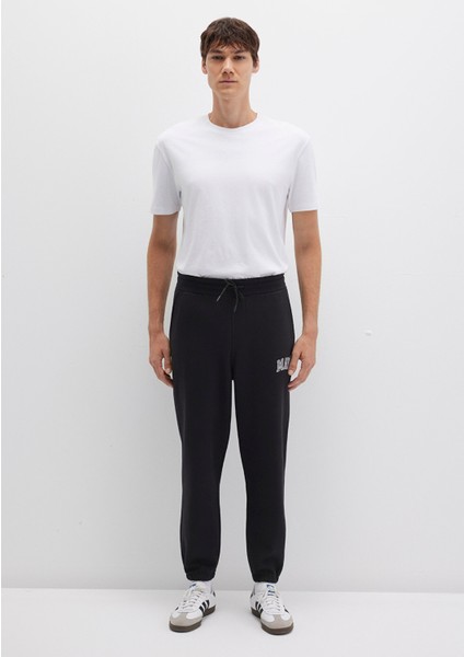 Mavi Logo Baskılı Siyah Eşofman Altı 0010207-900