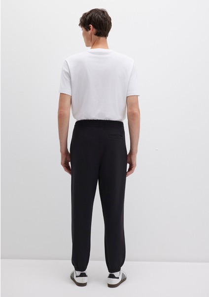 Mavi Logo Baskılı Siyah Eşofman Altı 0010207-900