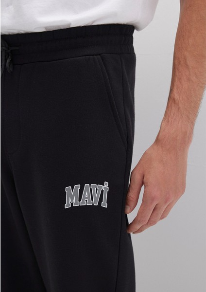 Mavi Logo Baskılı Siyah Eşofman Altı 0010207-900