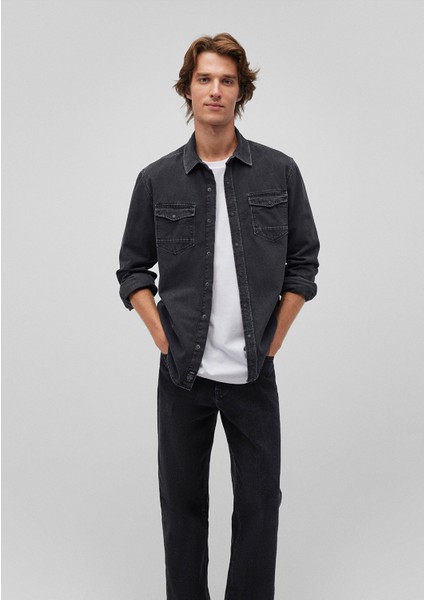 Rio Everyday Antrasit Vintage Jean Gömlek 0295785223
