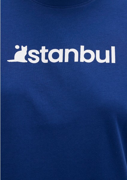 İstanbul Baskılı Mavi Tişört 1612111-70722