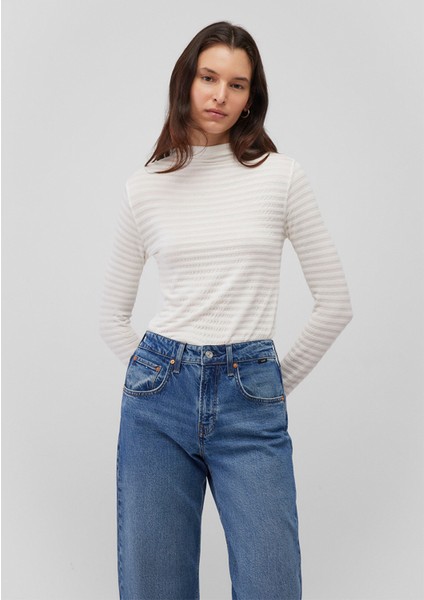 Dokulu Beyaz Tişört 1612026-70057