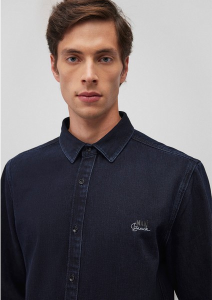 Roy Lux Black Gece Mavisi Jean Gömlek 0210496-85224