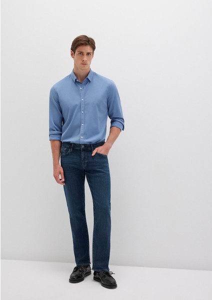 Martin Mavi Premium Puslu Koyu Mavi Jean Pantolon 0037885202
