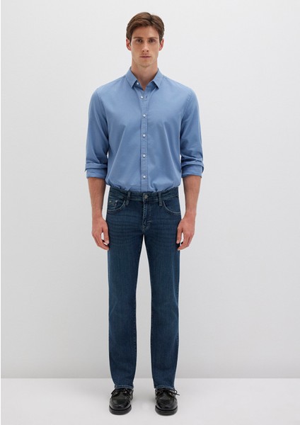 Martin Mavi Premium Puslu Koyu Mavi Jean Pantolon 0037885202